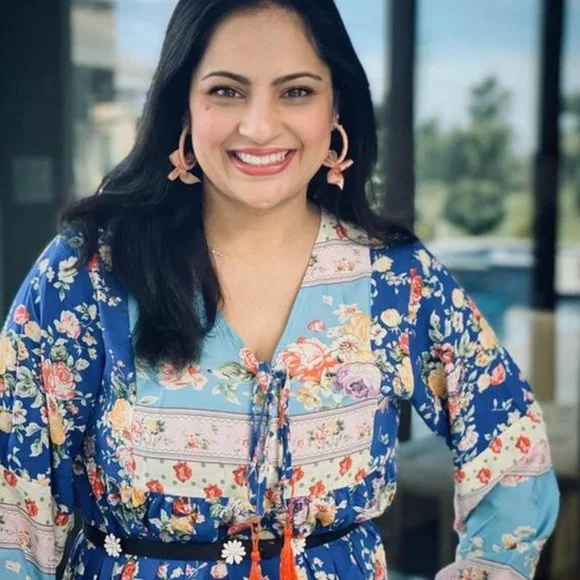 Stella & Dot | Blush Polka Dot Scarf Tie Hoop Earrings Retired - Picture 3 of 8